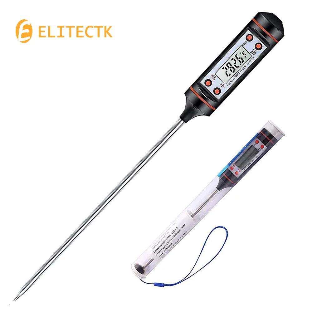 Digital Thermometer with 15cm Long Probe Candle Making Kits Measure Liquid Soy Paraffin Wax Baked Milk Meat BBQ Wax Melts