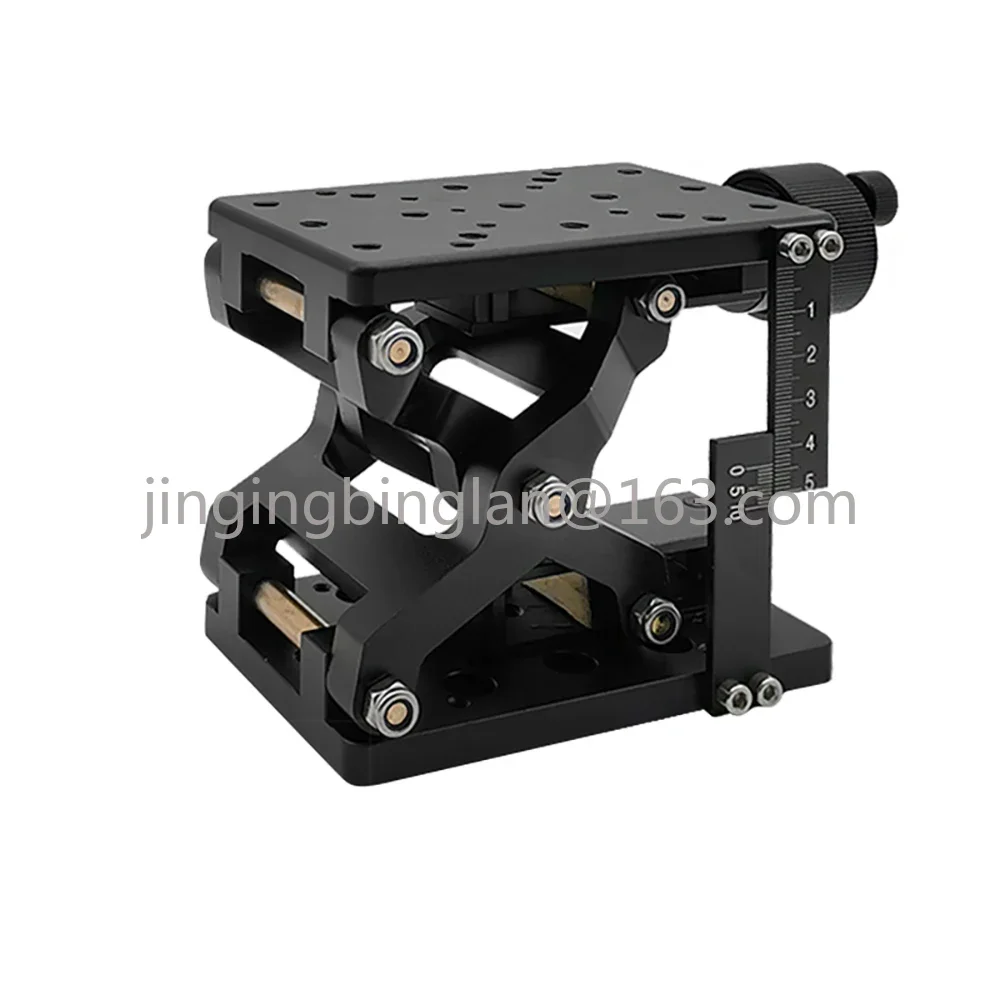 120x80MM High Precise Manual Lift Z-Axis Manual Lab Jack Elevator Optical Sliding Lift Lifting Platform Stroke 60MM Load 20KG