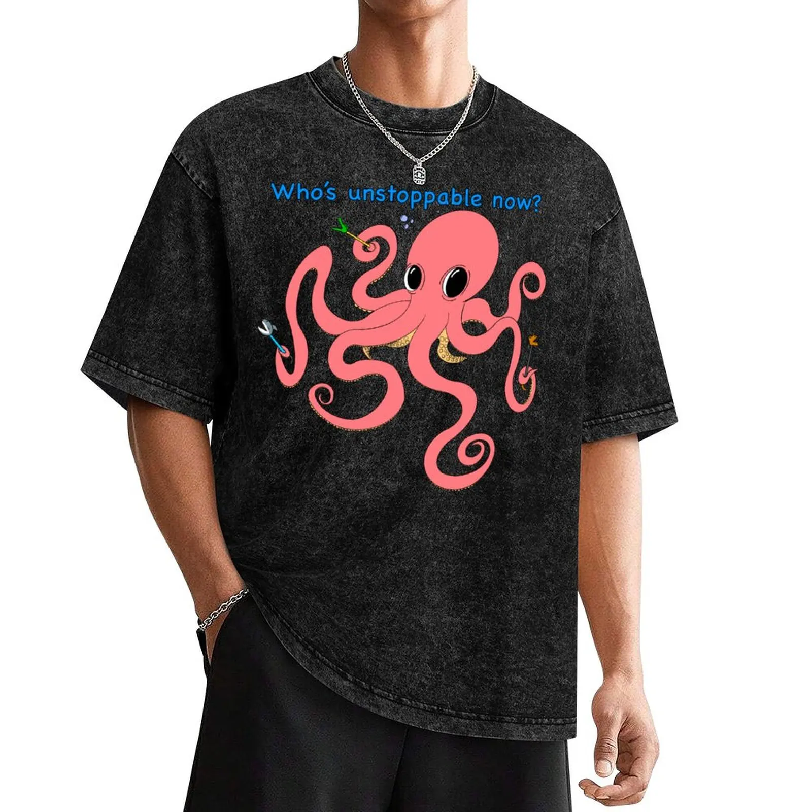 

Unstoppable Octopus colored illustration T-Shirt Anime t-shirt customizeds plain t shirts men