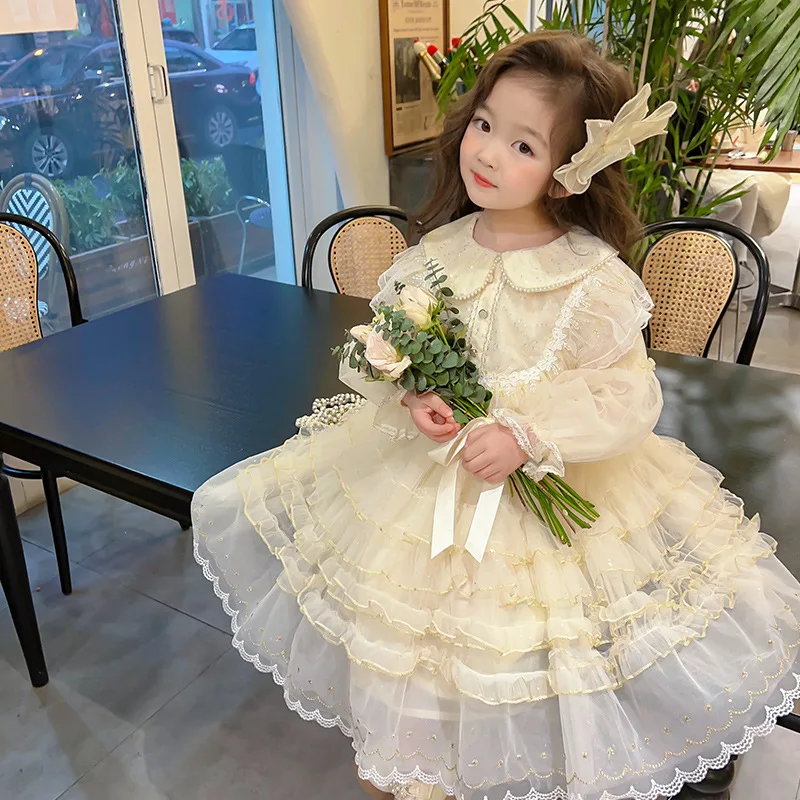 

Josaywin Autumn Dress for Baby Kid Girls Vestidos Birthday Party Dress Princess Evening Girl Dresses Mesh Children Clothes Girls