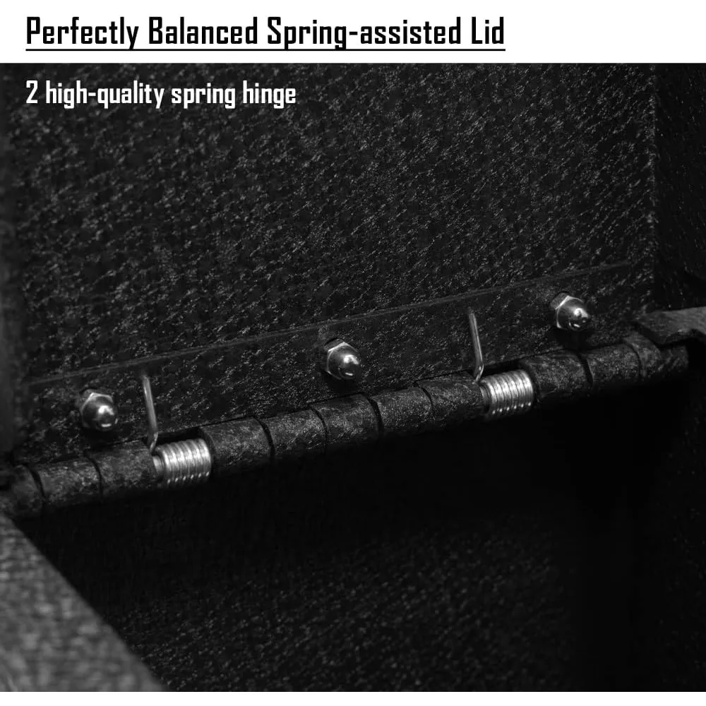 خزنة آمنة لوحدة التحكم المركزية، صندوق قفل قبو وحدة التحكم في السيارة WASAI Premium متوافق مع 2023-2025 Chevy Silverado 1500