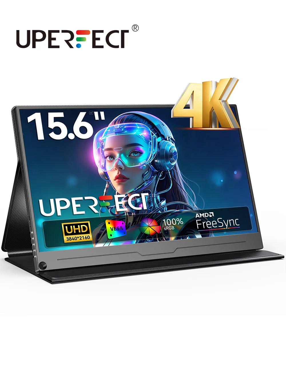 UPERFECT 15.6インチ 4K 1080P USB Type C IPSスクリーン ポータブル