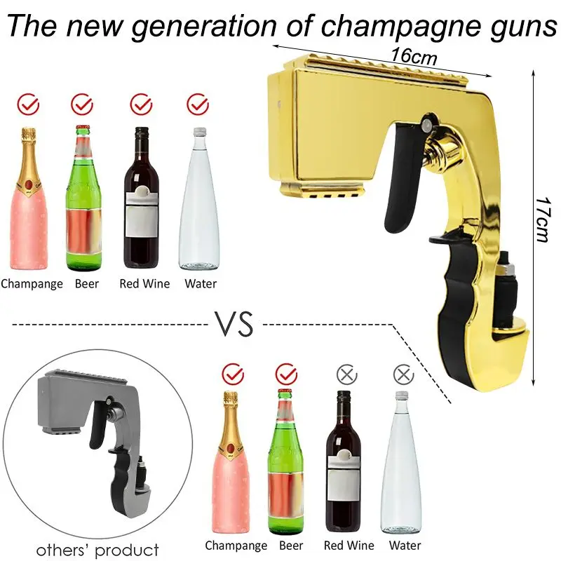 Champagne Gun Wine Sprayer Squirt Gun Bottle Beer Vacuum Stopper Shoot Drinking Ejector For Club Bar Wedding Birthday Party