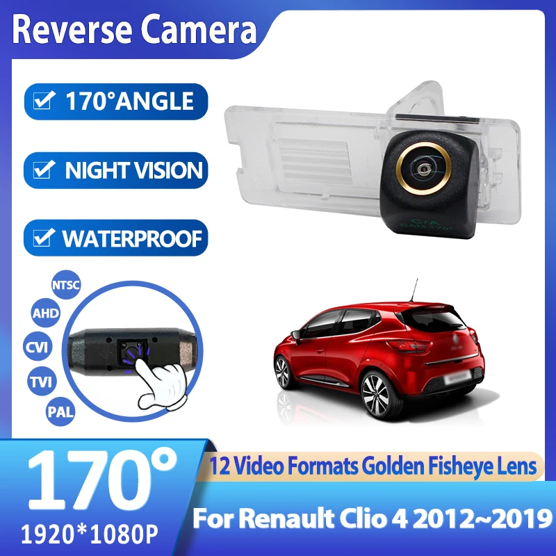 Starlight Night Vision Waterproof CCD HD AHD 1080P Car Rear View Camera For Renault Clio 4 2012~2016 2017 2018 2019 Accessories