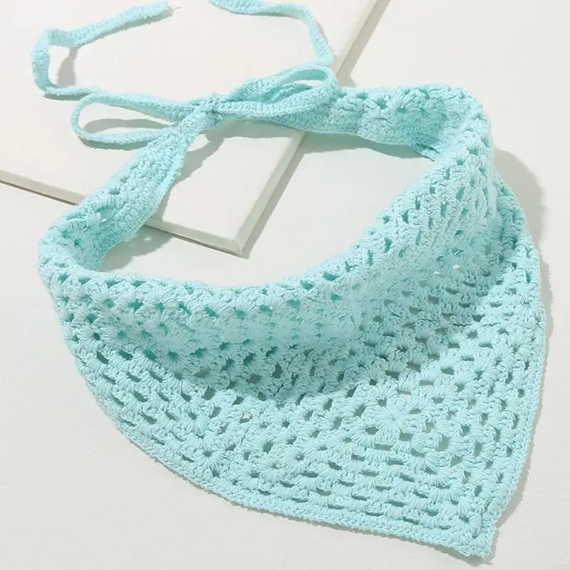 

39BC Women Turban Crocheted Headband Color Headwear Knitted Hairband Girls Vacation Photo Prop Lady Turban