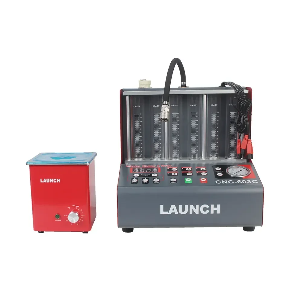 

New Launch CNC-603C CNC603C Ultrasonic Fuel Injector Tester & Cleaner 6 Cylinders English Panel For Gasonline Car