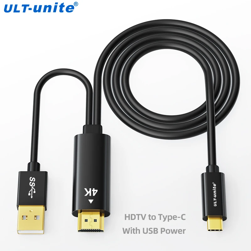 

HDTV to USB C Cable Uni-directional 4K60Hz HDMI-Compatible to Type C Converter for Xreal Nreal Air Steam Deck Dock PS5 Monitor