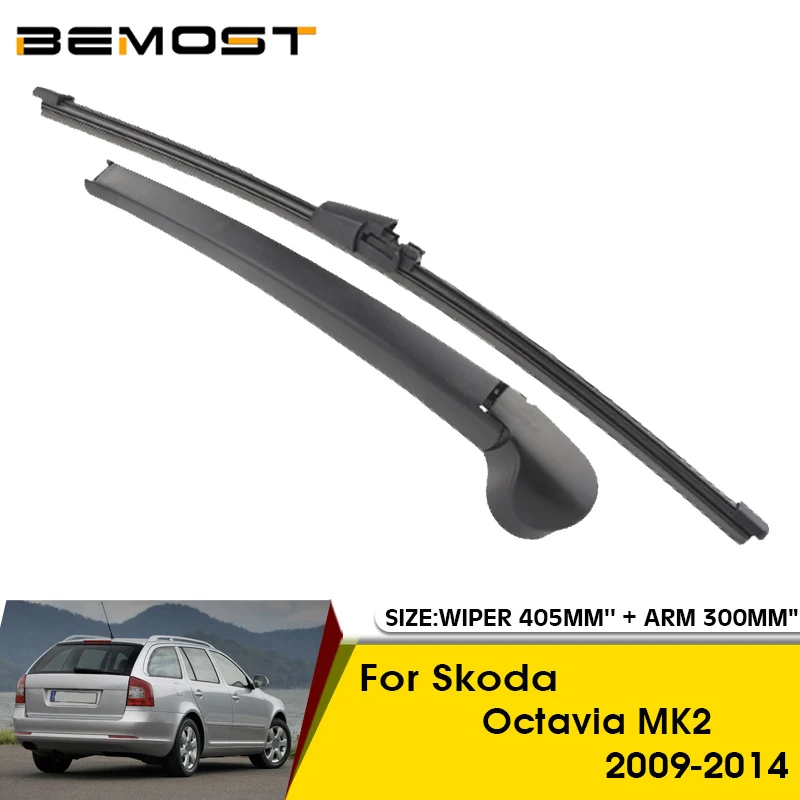 Pióro wycieraczki samochodowa do Skoda Octavia MK2 2009-2014 szyba przednia tylna szyba tylna wycieraczka 405mm + ramię 300mm akcesoria samochodowe