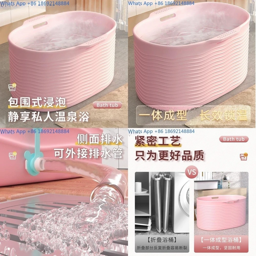 

Portable Bathtub for Adults Large Foldable Soaking Tub for Home Use