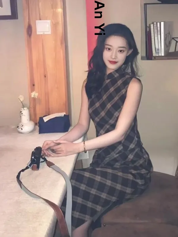 

New Chinese Style Slimming Qipao Dress Retro Republic of China Young Girl Daily Wear Long Slim Fit Young Girl Summer Dress
