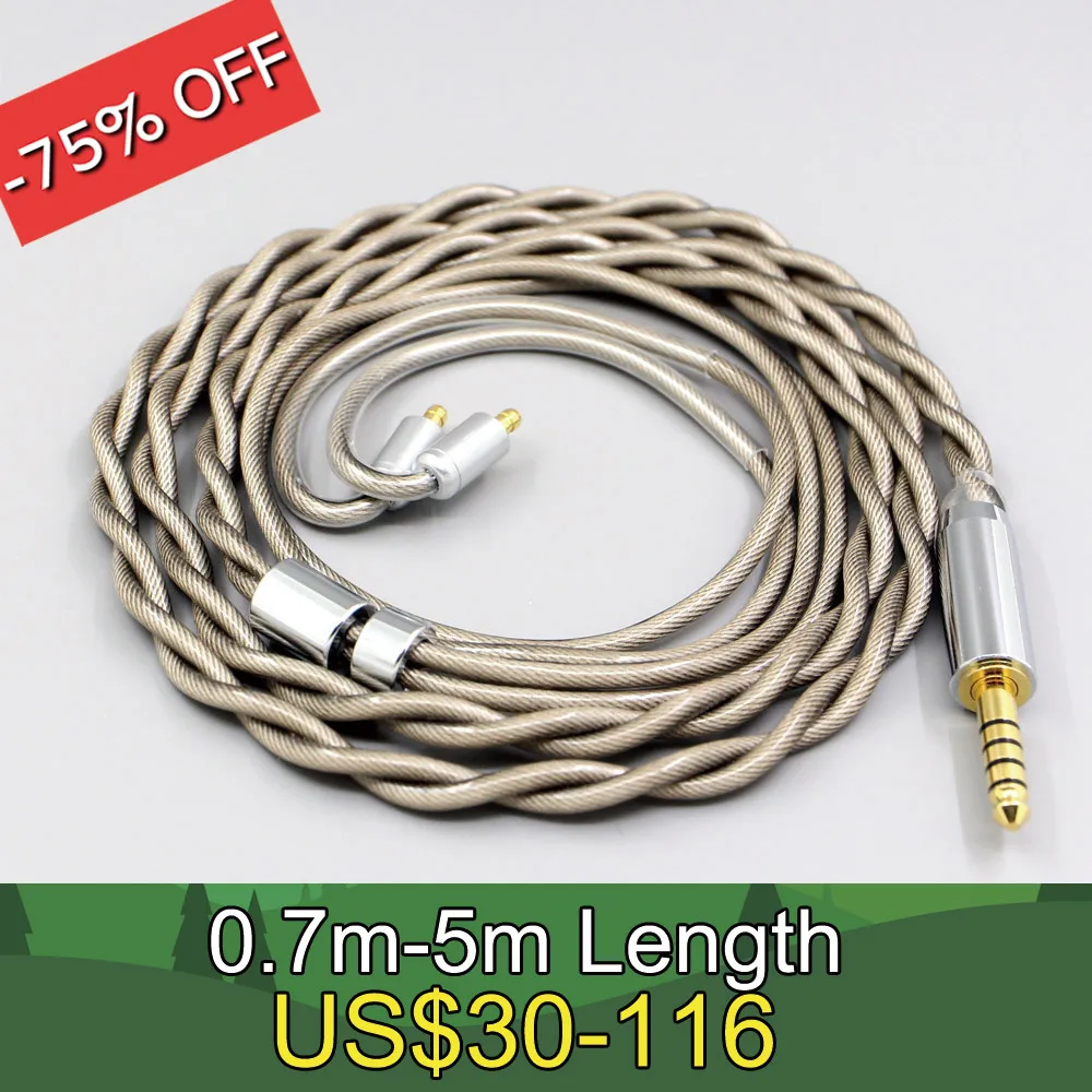 Type6 756 core 7n Litz OCC Silver Plated Earphone Cable For Sennheiser IE100 IE400 IE500 Pro Headset 2 core 2.8mm LN007819