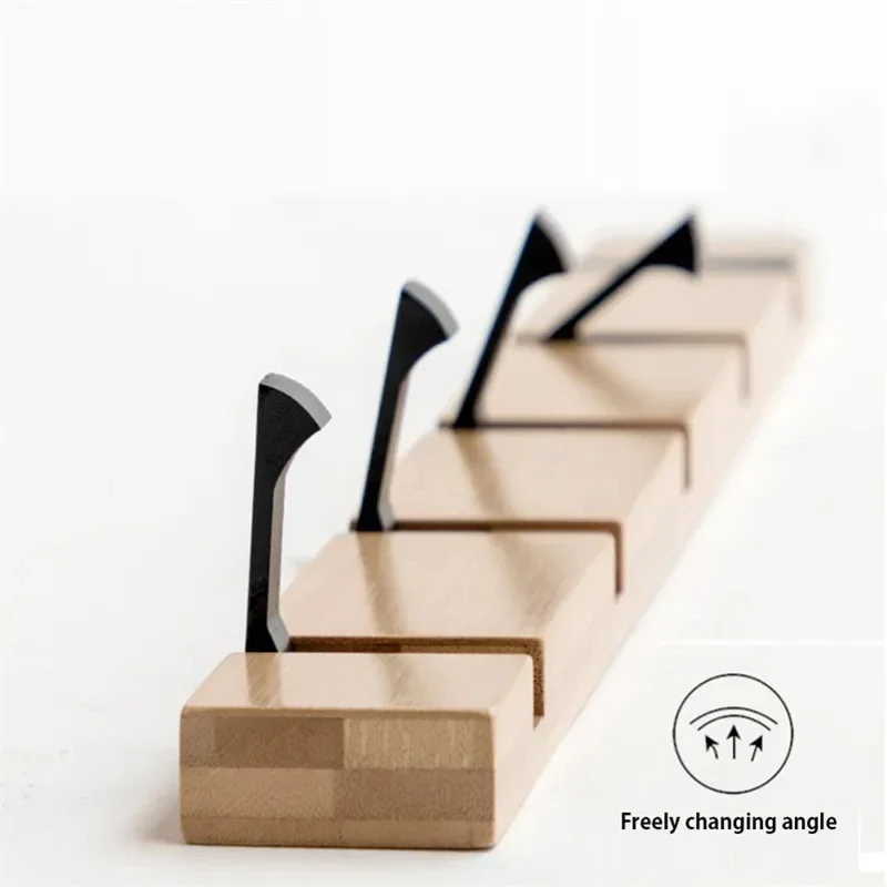 Wall Hanging Bamboo Key Hanger Holder Wall Organizer Rectangle Key Rack Hooks Coat Hooks Home Decoration Coat Hanger