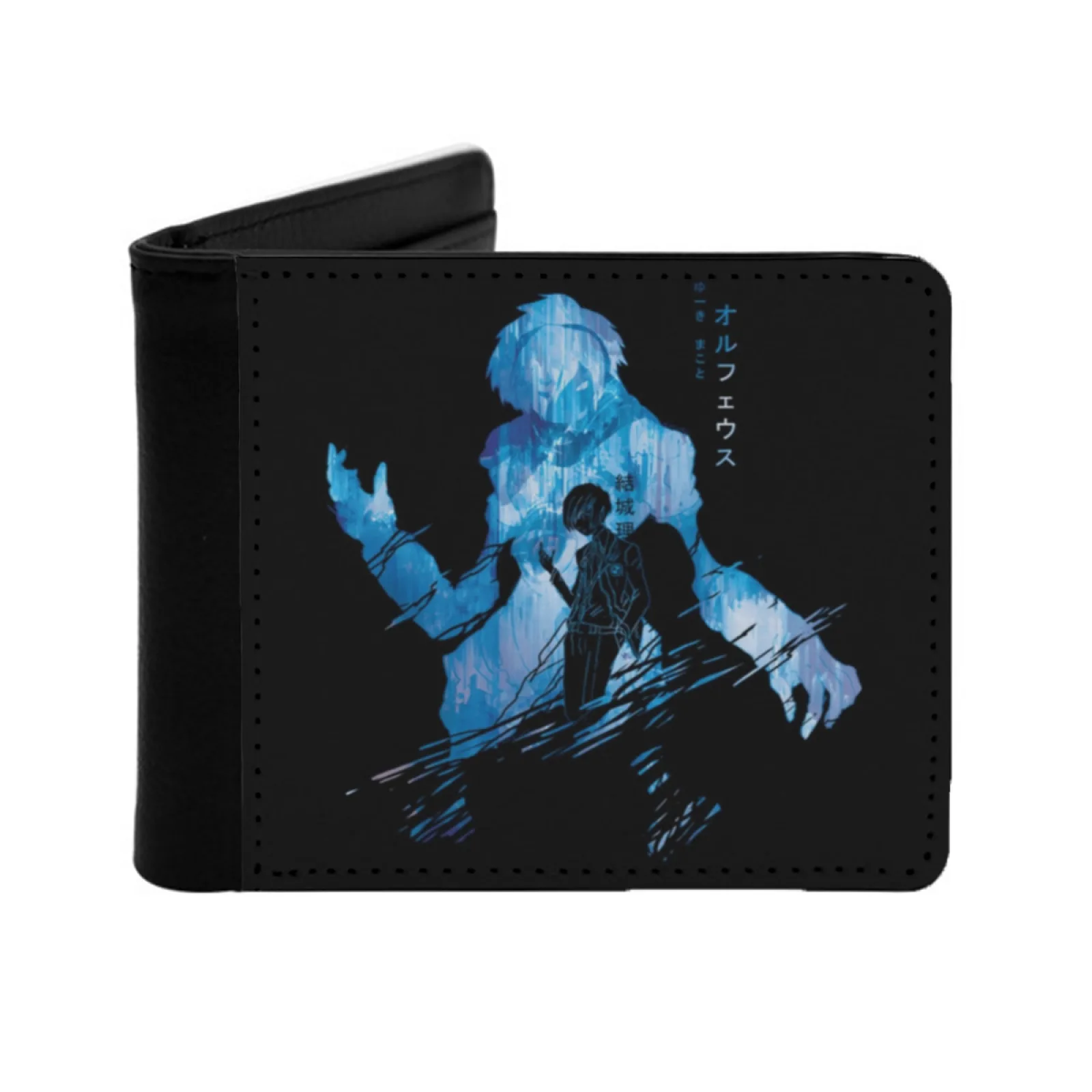 Orpheus Poetry Blue Ver : Persona 3 Men Leather Wallet Credit Card/Id Holders Inserts Money Bag Male Short Purses Orpheus