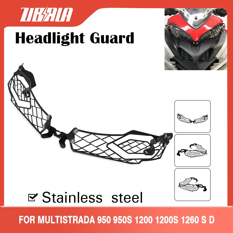 

FOR Ducati MULTISTRADA 1200 ENDURO 2016-2018 MULTISTRADA1200 S 2015-2017Motorcycle Headlight Guard Grille Cover Protection