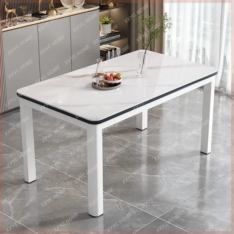 XXEating Wood Dining Tables White Square Design Luxury Wooden Dining Tables Modern Space Saving  Home