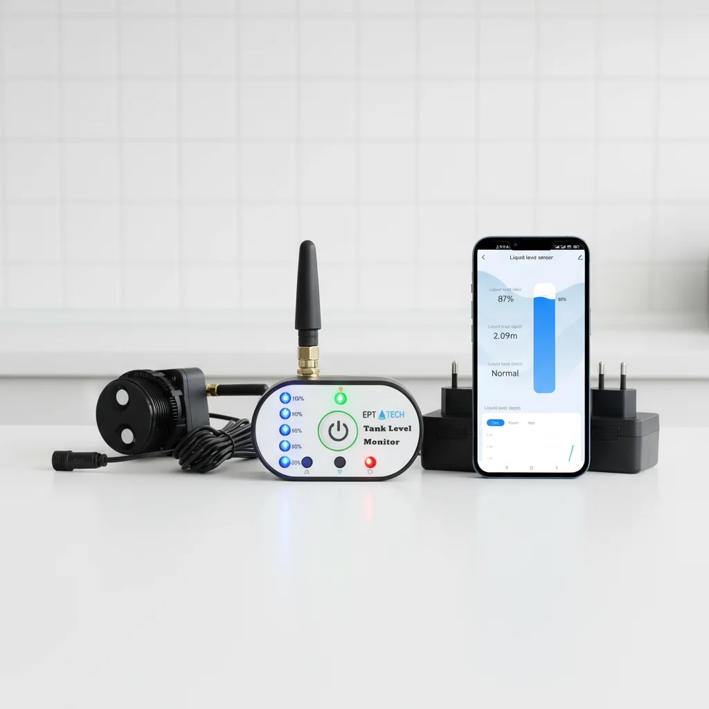 Ultrasonic Oil‑Water Level Gauge, Tuya‑Compatible Real‑Time Level Sensor for Water Storage Tank