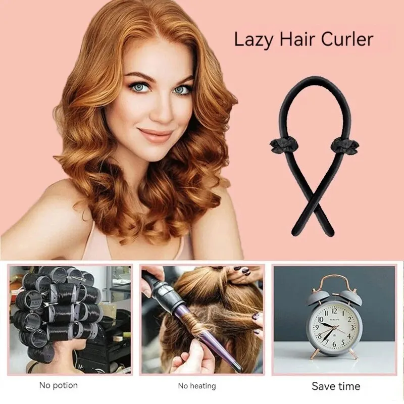 Heatless Curling Iron Headband Non-Perming And Non-Damaging Hair Comfortable To Wear A Set Of 4 Pieces Sleep Curling Tools