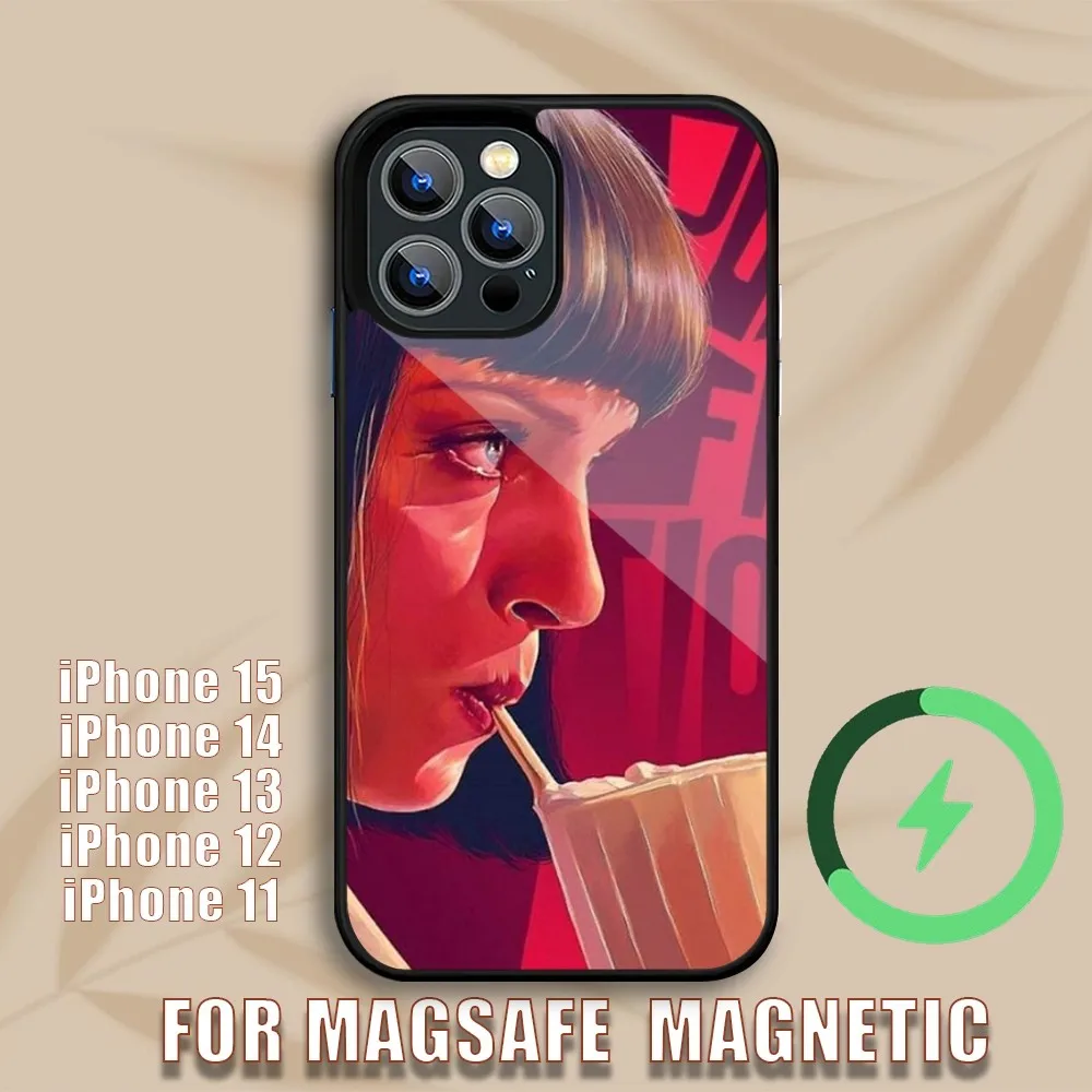 Pulp Fiction Movie Poster Phone Case For iPhone 15 14 13 12 11 Pro Max Plus Magsafe Magnetic Wireless Charging Cover image 6