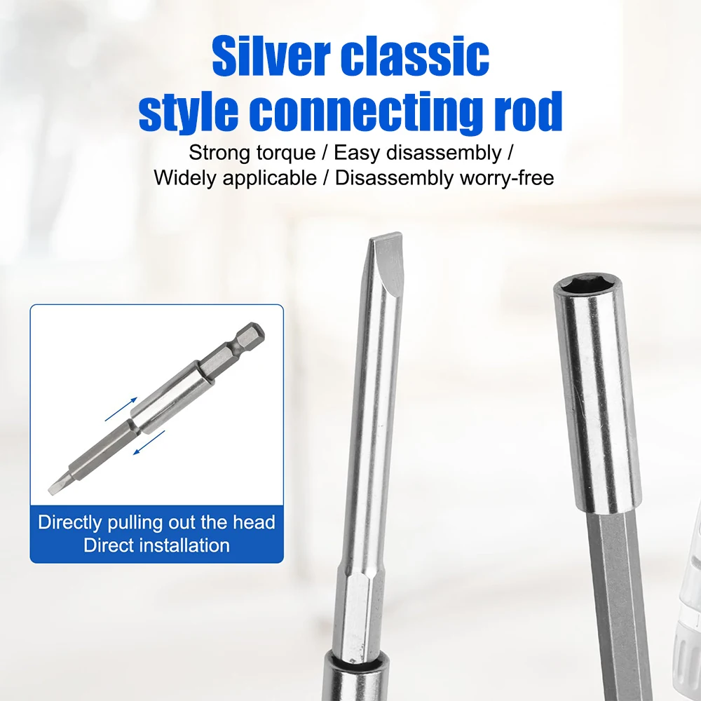 3Pcs 60 110 150mm Hexagonal Handle Extended Connecting Rod Magnetic Screw Bits