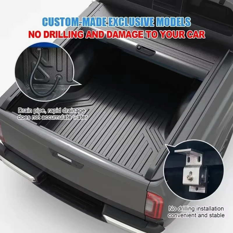 

High Quality Aluminum Lockable Roll Up Pickup Truck Bed Tonneau Cover Exterior Accessories