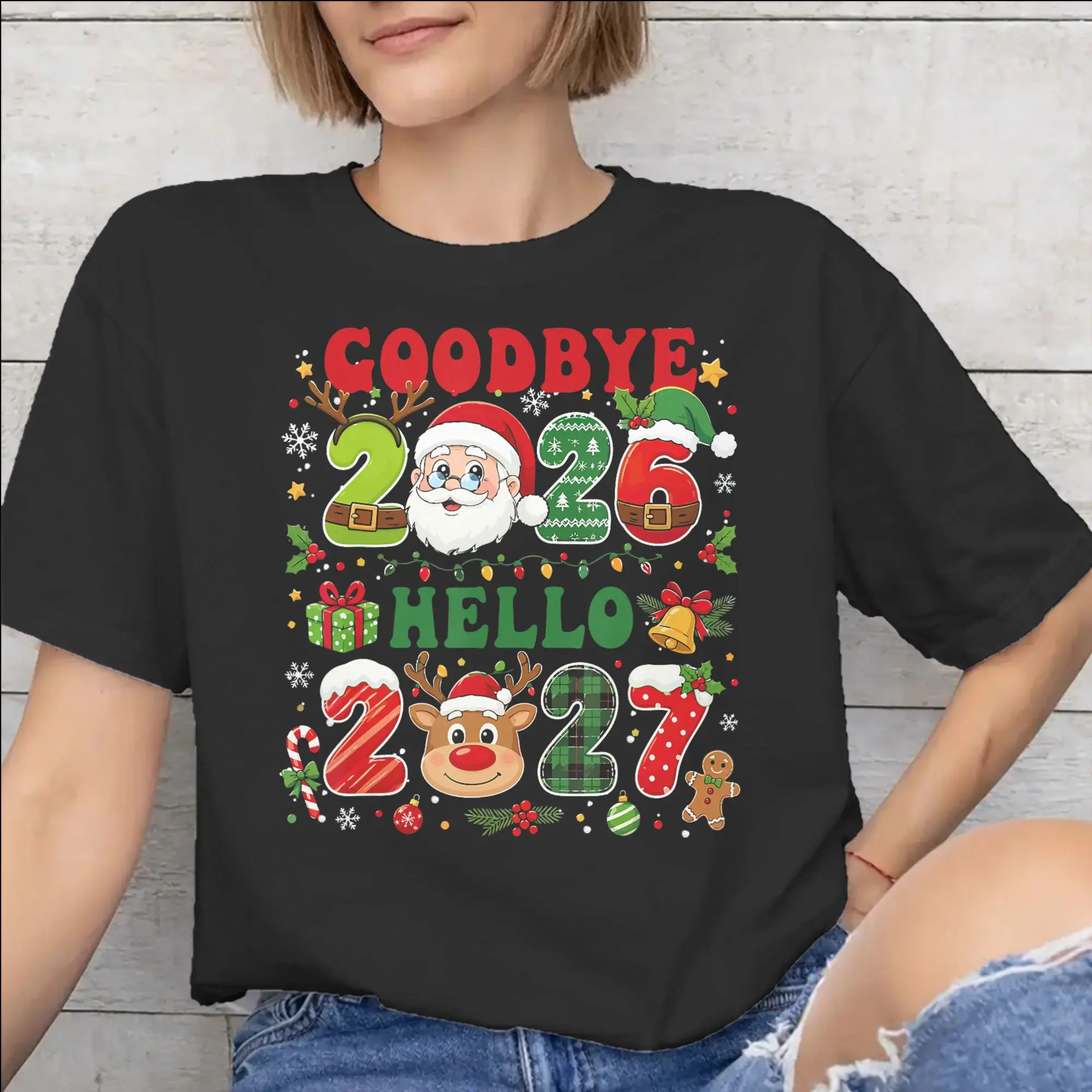Good Bye 2026 Hello 2027 Tee Shirt for Men Women Gift Idea T Shirts  Cotton Clothes