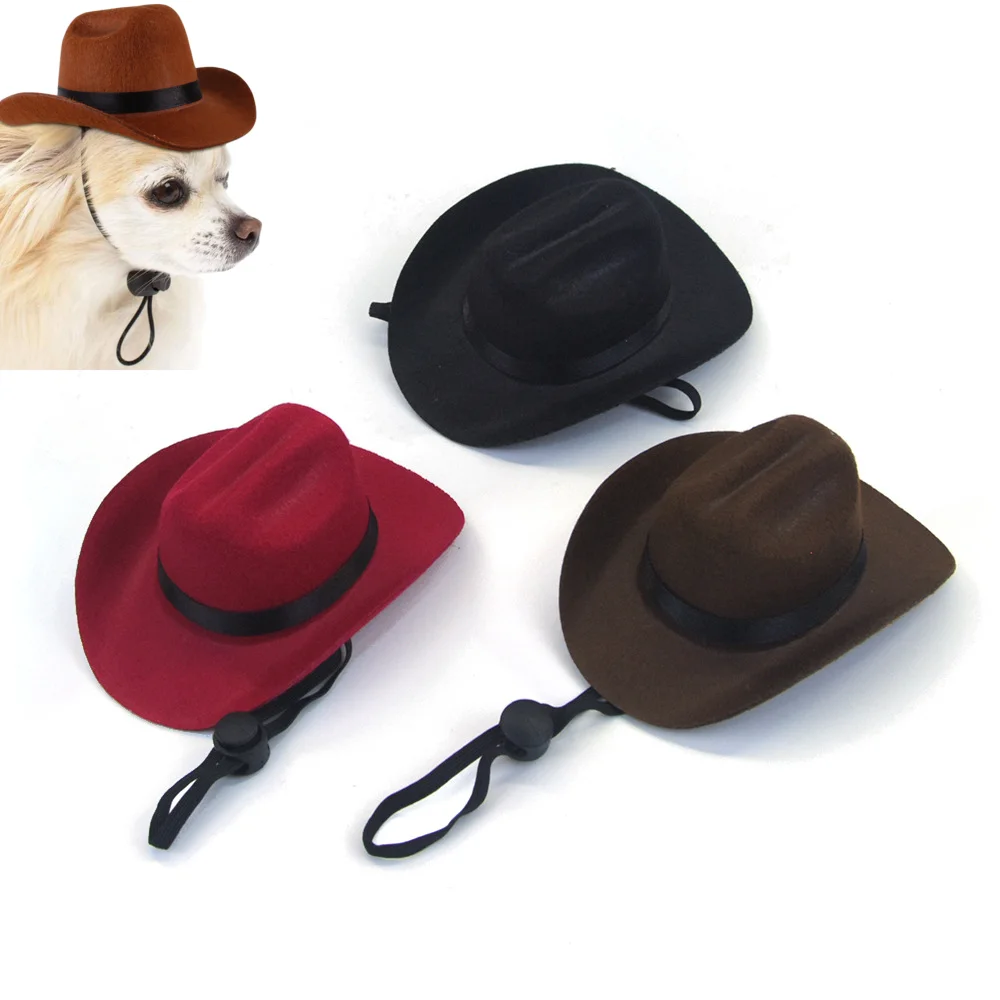 

Pet Cowboy Hat Clothing Dog Cat Cowboy Hats Puppy Adjustable Cap Suitable For Small Dogs And Cats Birthday Party Photo Shoots