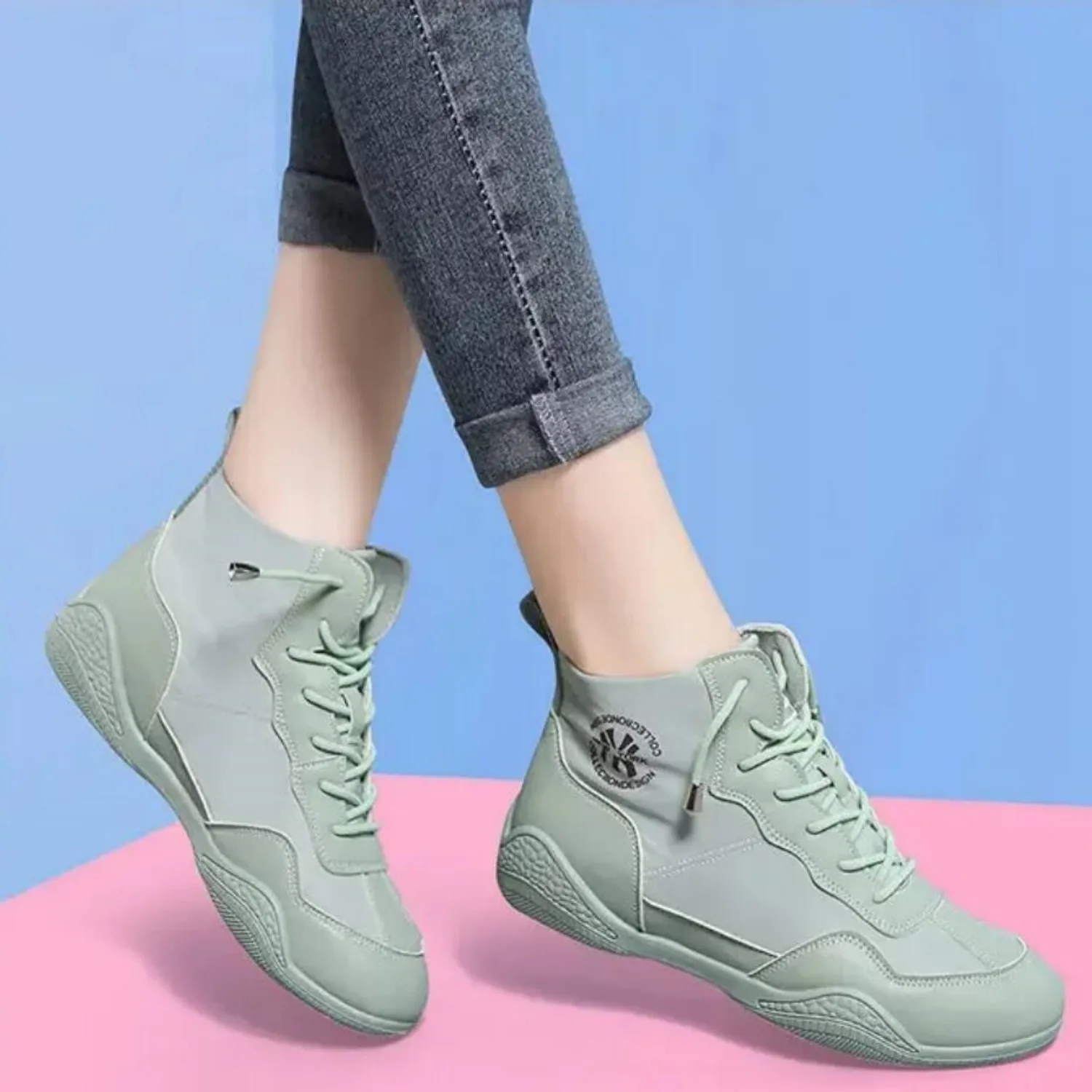 2024 Spring Summer High-top Canvas Shoes Women Thin Breathable All-match Korean Shoes Trend Womens Street Sneakers SIZE 35-40