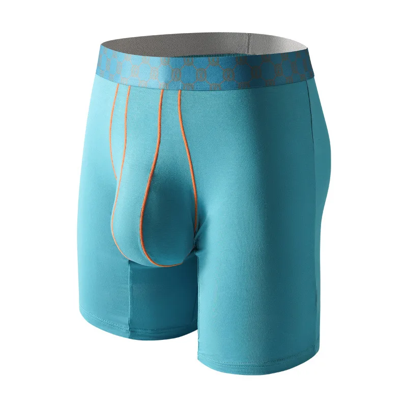 Bamboo Fiber Underwear Men's Boxer Shorts Hombre Breathable Middle Waist U Convex Pouch Panites Man Long Underpant Cueca M-XXL