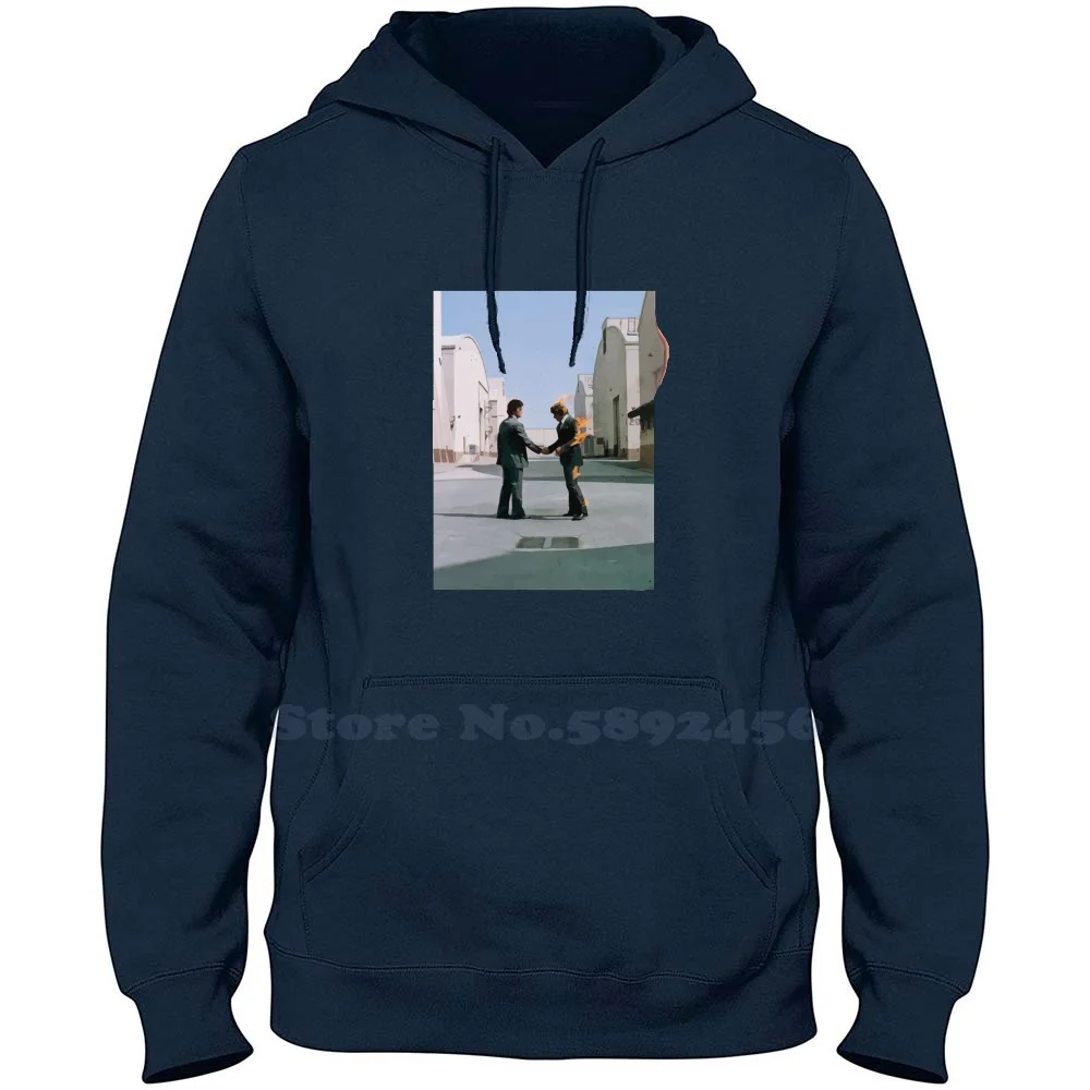 Wish You Were Here-Album Cover 100% Pure Cotton Hoodie Wish You Were Here Music Album Classic Band Psychedelic Vintage Retro