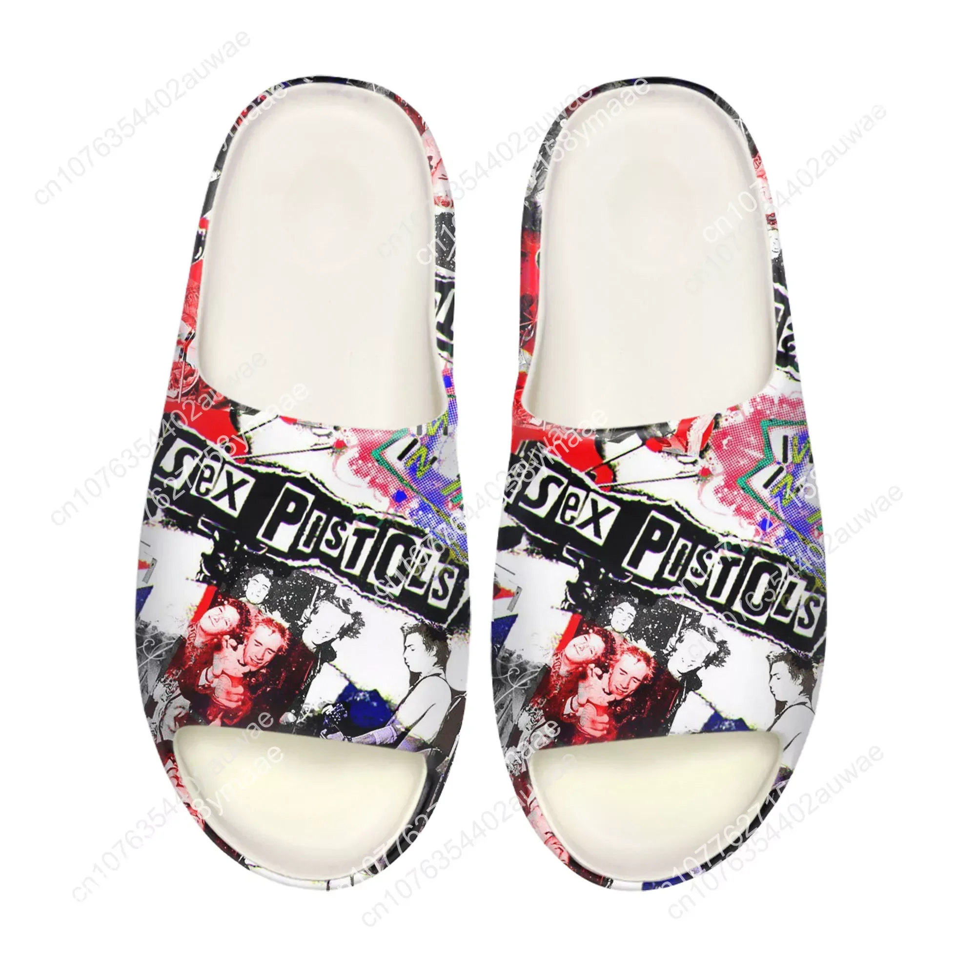 Sex Pistols Band Soft Sole Sllipers Home Clogs Step on Water Shoes Mens Womens Teenager Customize Bathroom Beach on Shit Sandals