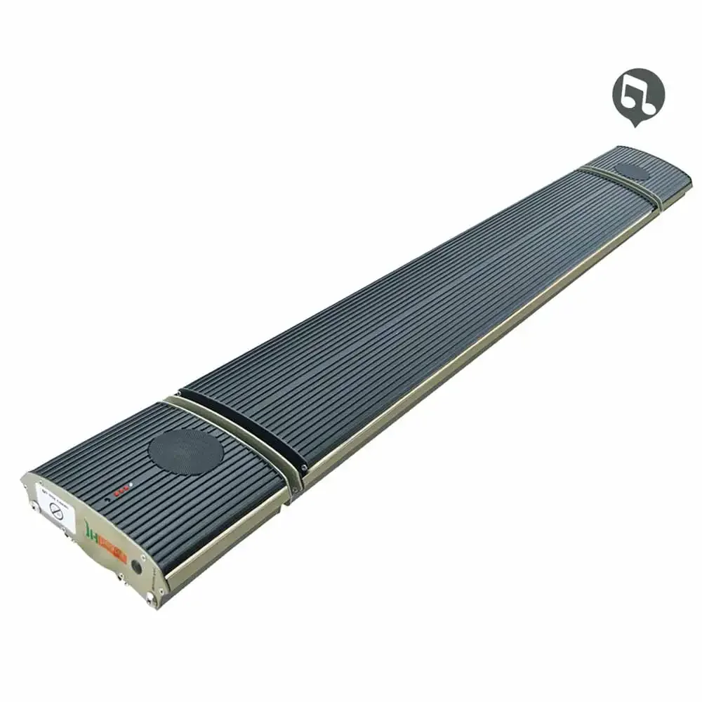 

IP65 2400 Вт JHheatsup пульт дистанционного управления инфракрасные излучающие обогреватели лампа уличный солнечный обогреватель для комнаты с динамиком аудио обогреватель электрический