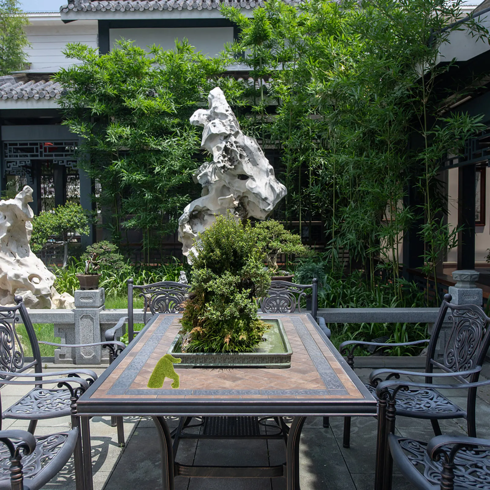 

flocking Dog Statue Ornament Garden Yard Decoration Outdoor Home Decoration Gift Gardening Supplies