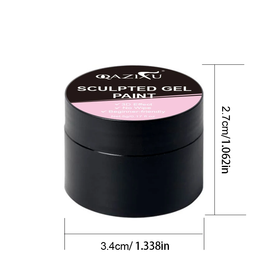 QAZIXU 3Dジェルネイルアート スカルプティングジェル ネイルデザインDIYネイルアート ペイントDIYネイルカービングジェル ネイルペイントツール用
