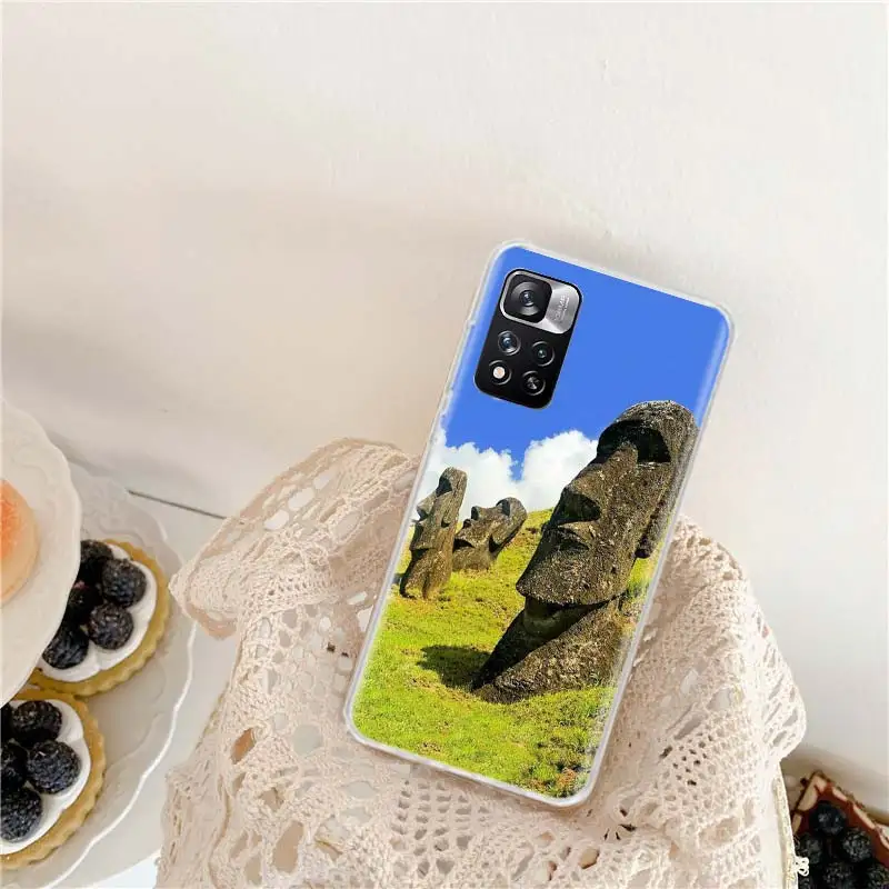 Statues of Easter Island Phone Case For Xiaomi Poco X3 GT X4 NFC M4 M5 M5S X6 X5 Pro 5G M3 Mi F6 F5 F4 F3 F2 F1 Capa Coque