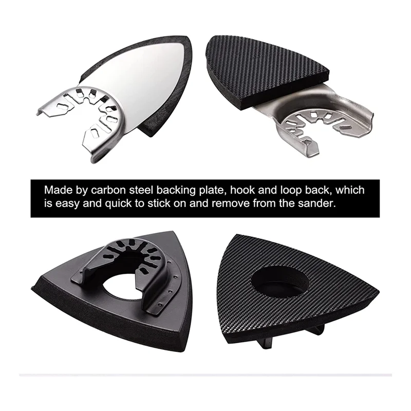 

104Pcs Oscillating Tool Detail Sanding Pads, 2Pcs Triangle Sanding Pads and 2Pcs Finger Sanding Pad, 100Pcs Sandpaper HOT