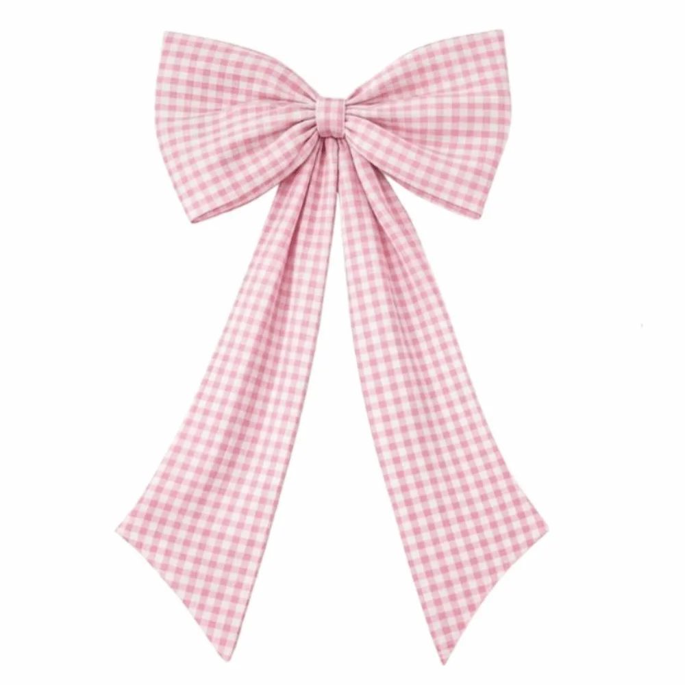 Plaid Bow Fabric Bow Wall Decor Multi-Purpose Oversized Wall Backdrop Bows Reusable Long Tails Birthday Party Supplies