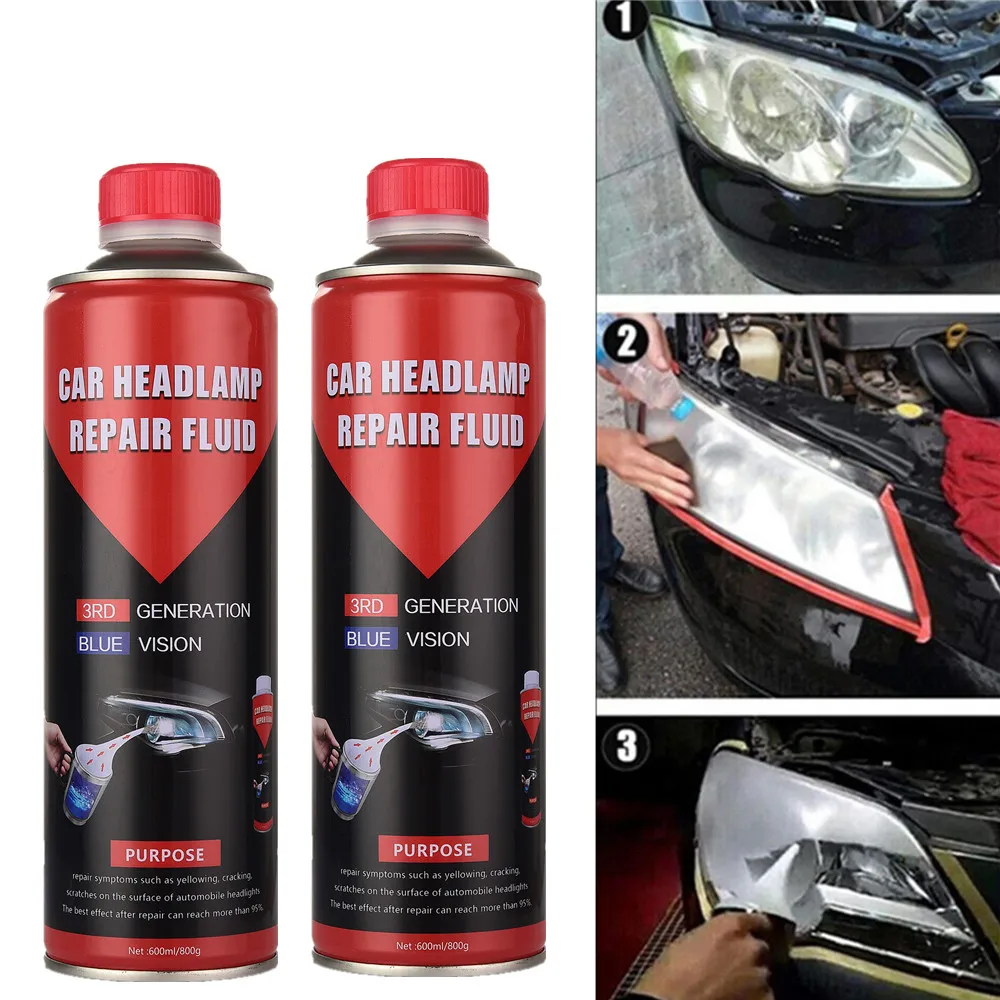 800G Liquid Polymer for Headlights Care Refurbish Agent Car Headlight Polishing Clean Lamp Lens Repair Liquid Tool