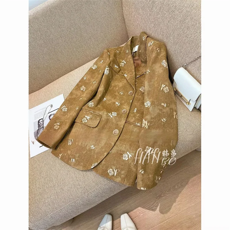 

Color Blocking Patchwork Small Suit Jacket for Women's 2025 Spring and Autumn New Style High-end Design Sense Casual Suit Top WF