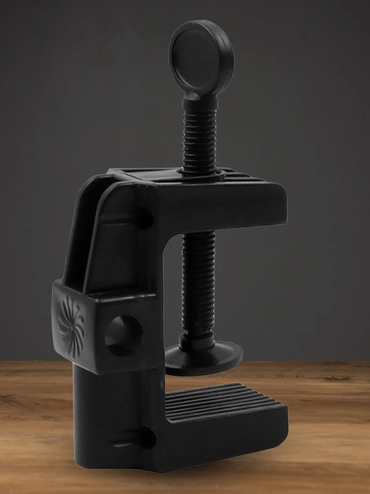 Universal Bracket Clamp Non-Slip Broadcast Mic Stand Clamp C Shape Table Mount Clamp for Microphone Desk Lamp Ringlight