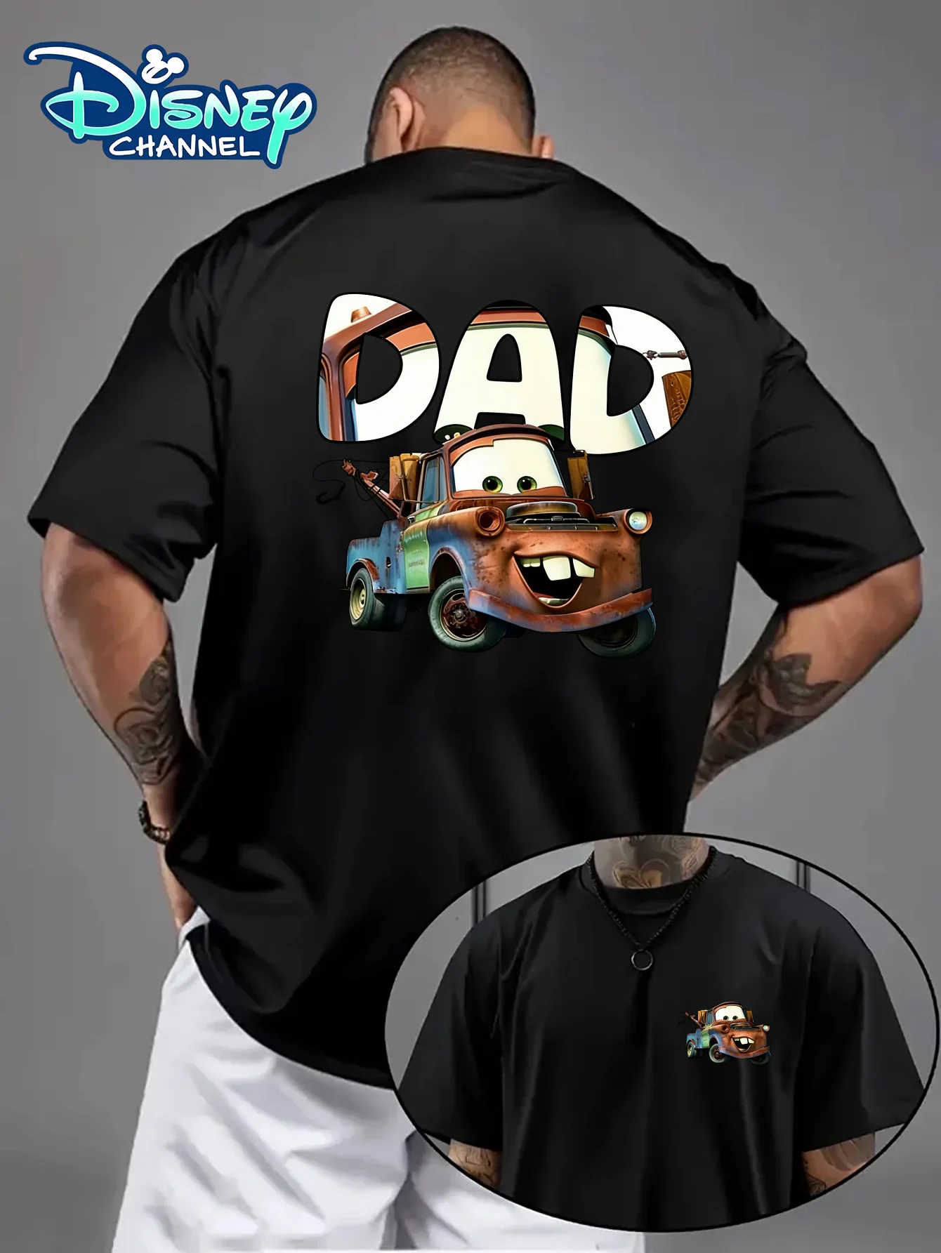 La camiseta para hombre Disney Cars, con el estampado Cars, es una camisa de algodón de manga corta tanto para hombres como para mujeres, con un ajuste holgado.