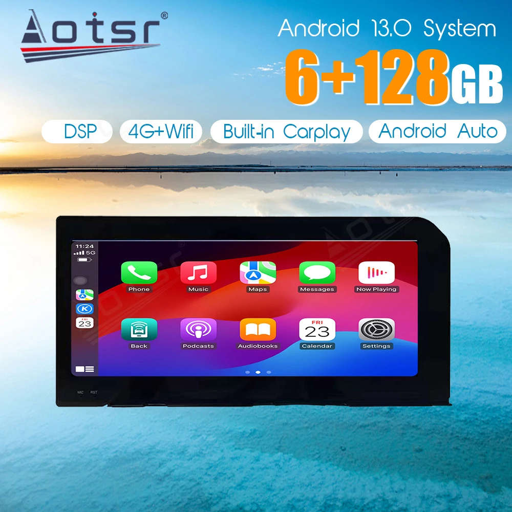 

12.3" Touch Screen Andriod 13 For Toyota Prado 2024 2025 Car Radio Navigation Carplay Stereo Multimedia Player Head Unit 4G LTE