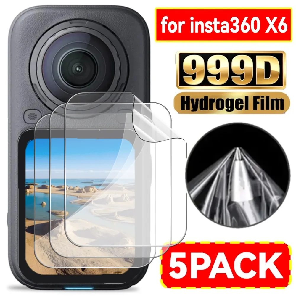 1-5Pcs Soft Hydrogel Film for Insta360 X6 Camera Screen Protector Anti-Scratch Full Coverage Protective Films Not Glass for X6