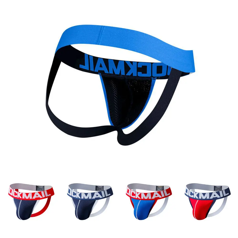 

Jockmail Men Cueca Low Waisted Nylon Mesh Breathable Thong Letter Couple Sexy Lingerie Undies Hot Jockstraps Underwear 4PC