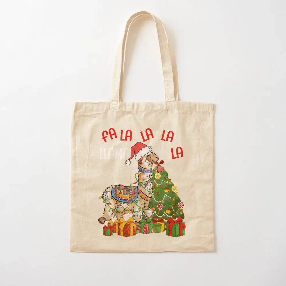 

Fa La La Llama Llama Christmas Tote Bag bags luxury women eco bag folding tote bag woman