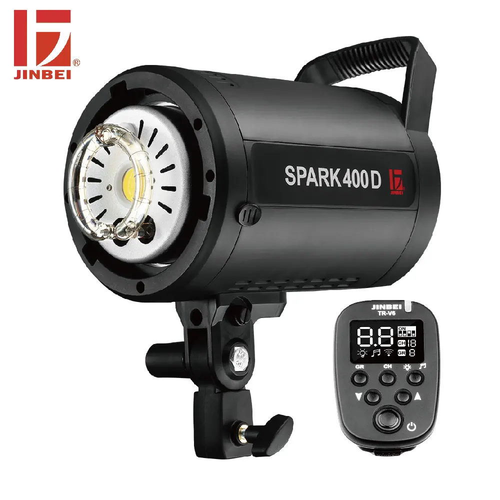 

JINBEI SPARK-400D 400Ws Portable Photographic Flash Built in 2.4G Wireless System/Portrait photography Light for sale