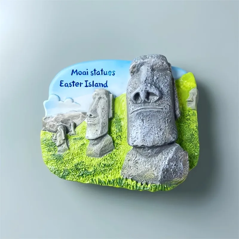 

Chile Fridge Magnets Easter Island Travelling Souvenirs Moai Villarrica volcano Fridge Stickers Wedding Gifts