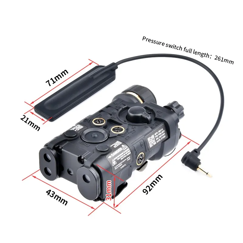 WADSN Tactical NGAL LED White Flashlight Green Blue Red Dot Laser IR Aiming For 20MM Rail Airsoft Weapon Hunting Accessories