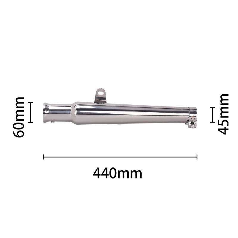 Scout Icon For INDIAN Scout Sixty/Bobber 2015-2024 Motorcycle Exhaust Link Pipe Slip On Black Tail Muffler Stainless Steel Tips view 4