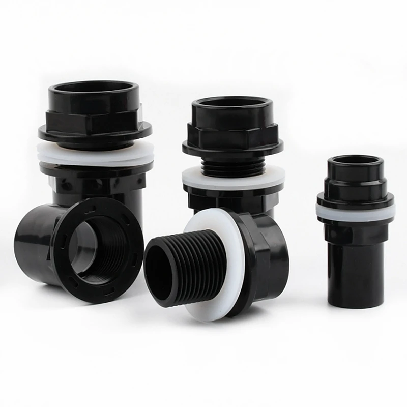 20-50mm PVC Pipe Thicken Connectors Fish Tank Pipe Drainage Connector Garden Drain UPVC Pipe Adapter Water Supply Pipe Fittings