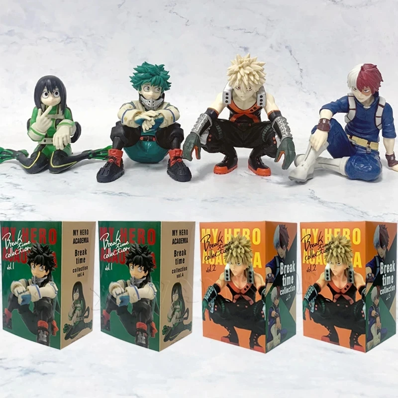 شخصية بطلي الأكاديمية أنيمي Asui Tsuyu Izuku deku Bakugou Katsuki شخصيات الحركة البلاستيكية نموذج جمع سلسلة اللعب الهدايا